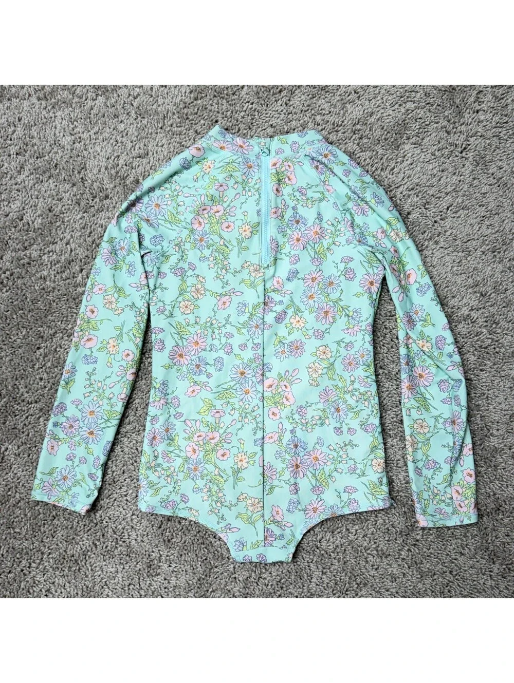 OshKosh B'gosh Girls Size 10 Floral Long Sleeve Swimsuit